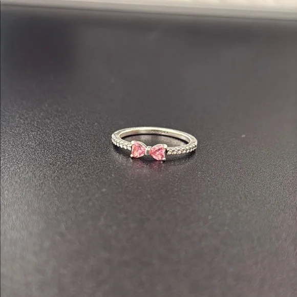 Elegant Pink Bow Ring - Picture 2 of 2